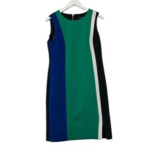 Ellen Tracy Colorblock Sleeveless Dress, Size 12